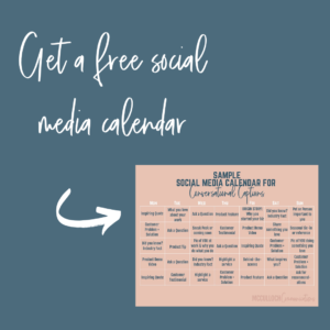 Download a free social media calendar for conversational captions