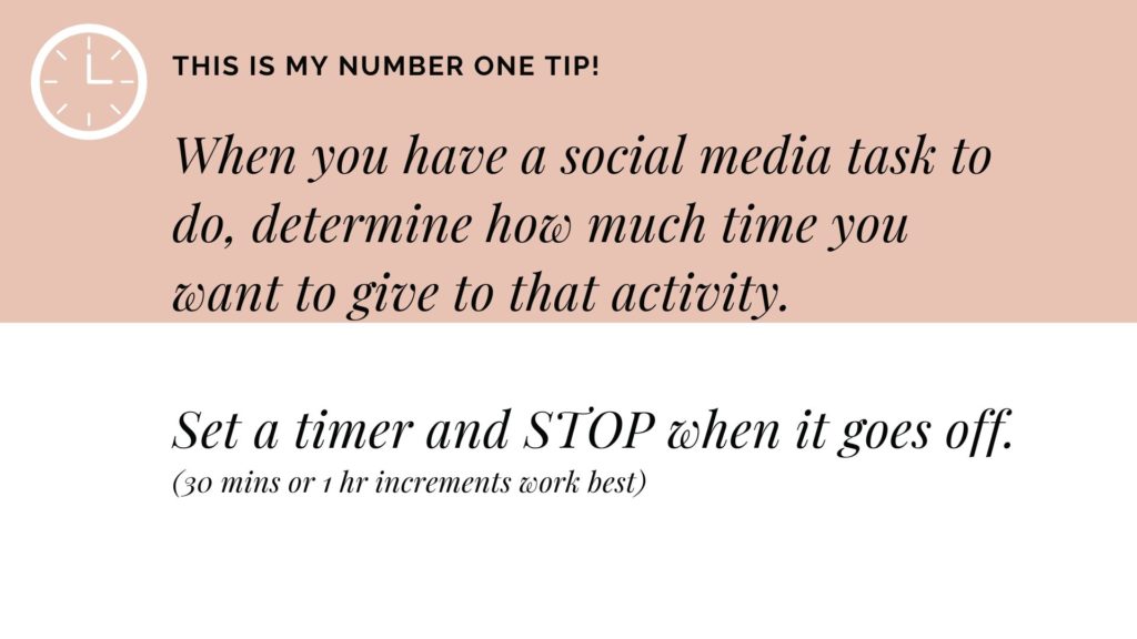 set a timer to help you save time on social media